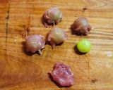 ハロウィン　目玉　生ハム作り方1写真