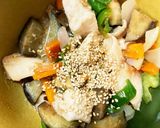 全てレンジ胸肉なすすき煮味青椒肉絲風作り方19写真
