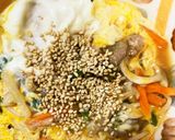 全てレンジしっかり味のニラ玉味豚平焼風作り方17写真
