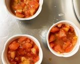 レンジ肉なしトマトスープ味噌味春雨炒め煮作り方1写真