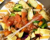 レンジ肉なしトマトスープ味噌味春雨炒め煮作り方14写真