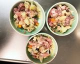 レンジ梅クリームソース豚こまのせドーム蒸作り方8写真