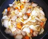 肉団子と白菜・にんじん・糸こんの煮物作り方3写真