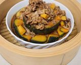 かぼちゃと牛肉の中華風蒸し物作り方7写真
