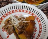 かぼちゃと牛肉の中華風蒸し物作り方8写真
