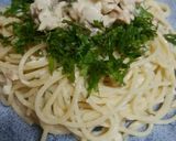 余った刺身でツナマヨパスタ作り方8写真