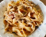 ウィンナーときのこのマヨクリームパスタ作り方6写真