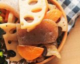 お弁当★冷めて美味こんにゃくレンコン煮物作り方8写真