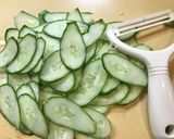 スライス胡瓜のサラダ作り方1写真