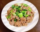 豚バラとチンゲンサイのオイスター炒め作り方8写真