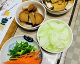 厚揚げ さつま揚げの甘酢あんかけ作り方2写真