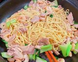 チンゲンサイで☆中華風焼きそば作り方4写真