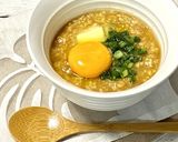 レトルトで簡単⭐️味噌バター風味の月見粥作り方4写真