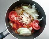 ツナときのこのワンポットトマトパスタ。作り方1写真