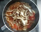 ツナときのこのワンポットトマトパスタ。作り方2写真