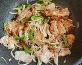 甜麺醤で甘辛豚丼作り方7写真