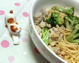 ✿ポークとブロッコリーの❀マヨ醤油パスタ作り方6写真