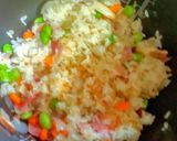ハムと野菜と茸の五目炊飯器ピラフおむすび作り方7写真