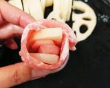豚ロースの岩下の新生姜とレンコン巻き作り方2写真