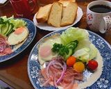 イベリコ豚の生ハムと目玉焼き作り方3写真