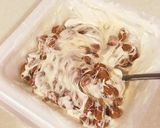 ミラノサラミのクリームチーズ納豆和え作り方2写真