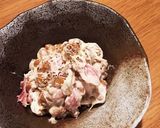 ミラノサラミのクリームチーズ納豆和え作り方4写真