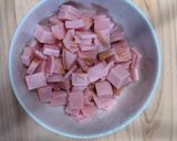 丸ごとかぼちゃとハムの秋グラタン作り方3写真