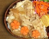 自分弁当・豚丼作り方1写真