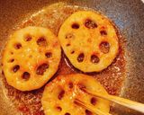 蓮根のステーキ♡めんつゆバターソース作り方3写真