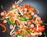 【10分カフェ飯】うどんナポリタン！作り方2写真