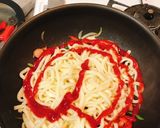 【10分カフェ飯】うどんナポリタン！作り方4写真