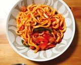【10分カフェ飯】うどんナポリタン！作り方5写真