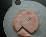 春巻きの皮で♪簡単ハムチーズガレット作り方2写真