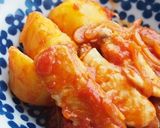手羽中じゃが芋のトマト煮♪煮るのは10分作り方5写真