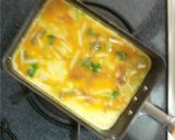辛口なめ茸大蒜と三つ葉の出汁巻き卵作り方5写真