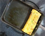 辛口なめ茸大蒜と三つ葉の出汁巻き卵作り方7写真