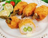鶏むね肉deアスパラロールチキンカツ作り方3写真