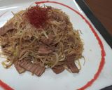 もやしたっぷり！ホルモン焼きビーフン作り方8写真