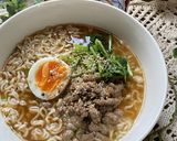 サッポロ一番ごま味で坦々麺風作り方6写真