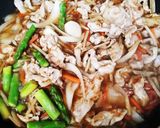 ごぼうとアスパラ、豚肉のオイスター煮作り方3写真