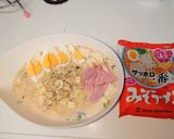 偏愛レシピ／チーズ乗せミルク味噌ラーメン作り方4写真