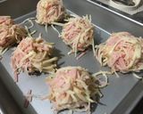 ハムとジャガイモのいが栗揚げ作り方4写真