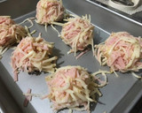 ハムとジャガイモのいが栗揚げ作り方4写真