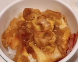 親子丼風、味染み、お麩と豆腐の玉子とじ丼作り方9写真