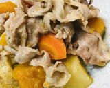 豚ジャガ&カボチャのあまから丼作り方4写真
