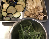なすときのこのとろとろひき肉炒め作り方1写真