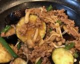 なすときのこのとろとろひき肉炒め作り方7写真