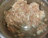 蓮根の鳥ミンチ挟み焼き作り方1写真