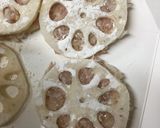 蓮根の鳥ミンチ挟み焼き作り方2写真