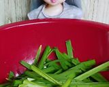 リカちゃん♡ニラのもちもちチヂミ風焼き♪作り方1写真
